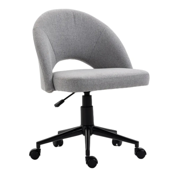 Fabric Office Chair Computer Upholstered Swivel Home Desk Chair  Grey Deals499