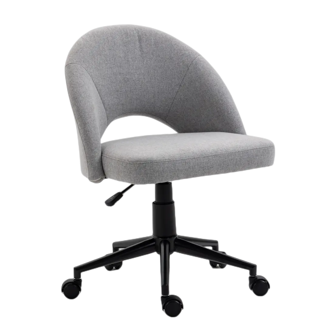 Fabric Office Chair Computer Upholstered Swivel Home Desk Chair  Grey Deals499