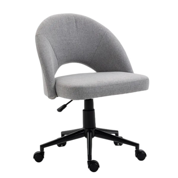 Fabric Office Chair Computer Upholstered Swivel Home Desk Chair  Grey Deals499