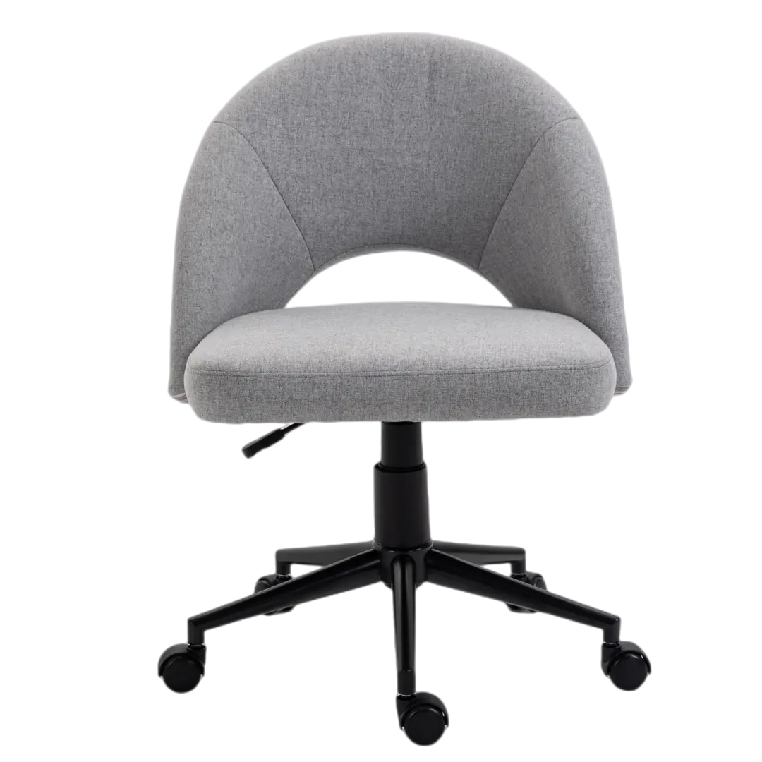 Fabric Office Chair Computer Upholstered Swivel Home Desk Chair  Grey Deals499