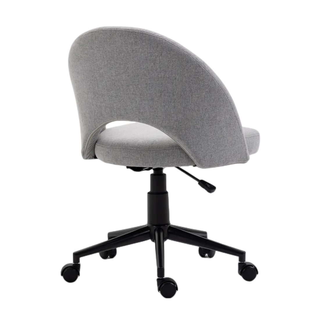 Fabric Office Chair Computer Upholstered Swivel Home Desk Chair  Grey Deals499