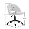 Fabric Office Chair Computer Upholstered Swivel Home Desk Chair  Grey Deals499