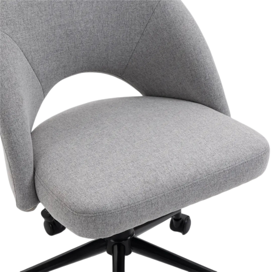 Fabric Office Chair Computer Upholstered Swivel Home Desk Chair  Grey Deals499