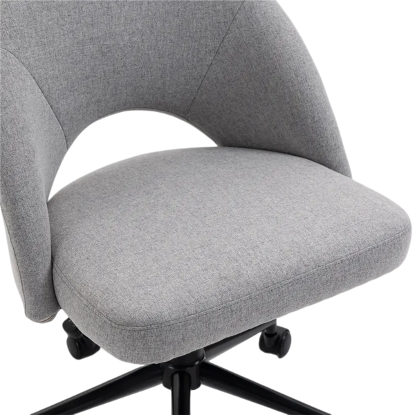 Fabric Office Chair Computer Upholstered Swivel Home Desk Chair  Grey Deals499
