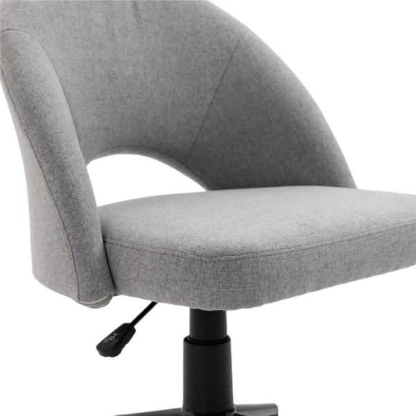 Fabric Office Chair Computer Upholstered Swivel Home Desk Chair  Grey Deals499