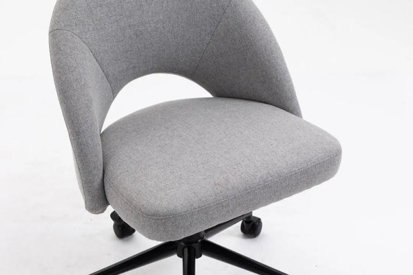 Fabric Office Chair Computer Upholstered Swivel Home Desk Chair  Grey Deals499