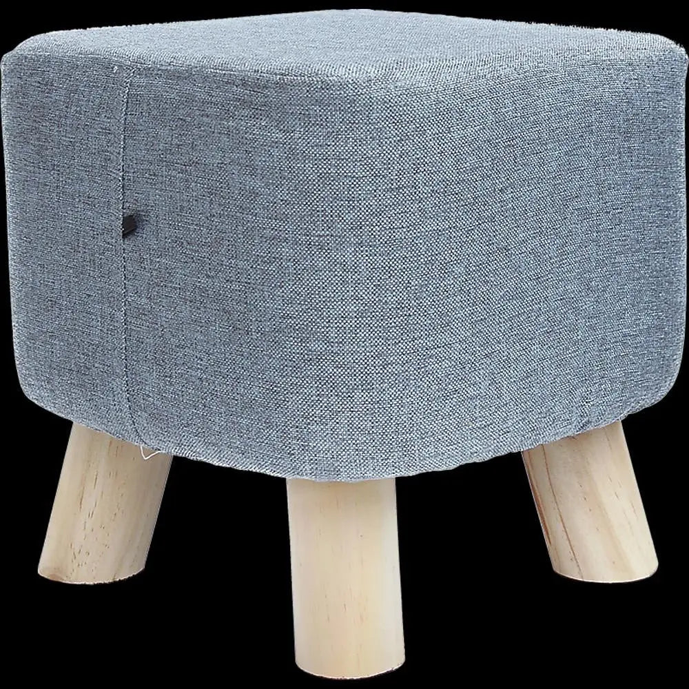 Fabric Ottoman Foot Stool Rest Pouffe Footstool Wood Storage Padded Seat Deals499
