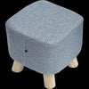 Fabric Ottoman Foot Stool Rest Pouffe Footstool Wood Storage Padded Seat Deals499