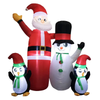 Festiss 1.8m Santa Snowman and Penguin Greeting Christmas Inflatable with LED FS-INF-14 Deals499