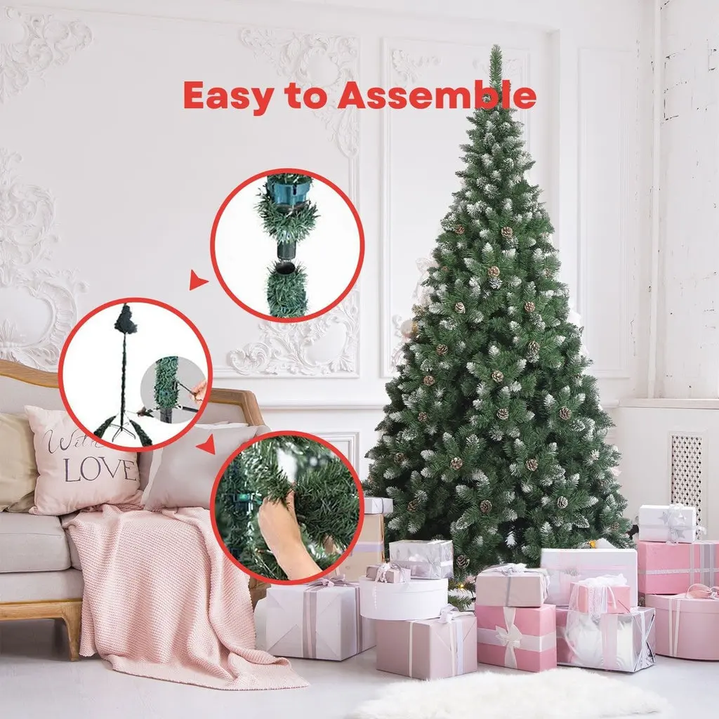 Festiss 2.4m Christmas Tree With White Snow FS-TREE-01 Deals499