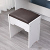 Fidel Vanity Set with Cushioned Stool and Lighted Mirror- White Deals499
