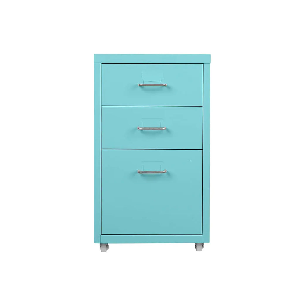 Filing Cabinet Storage Cabinets Steel Metal Home Office Organise 3 Drawer Blue Deals499