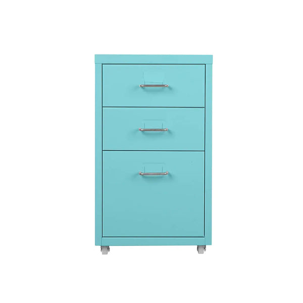 Filing Cabinet Storage Cabinets Steel Metal Home Office Organise 3 Drawer Blue Deals499