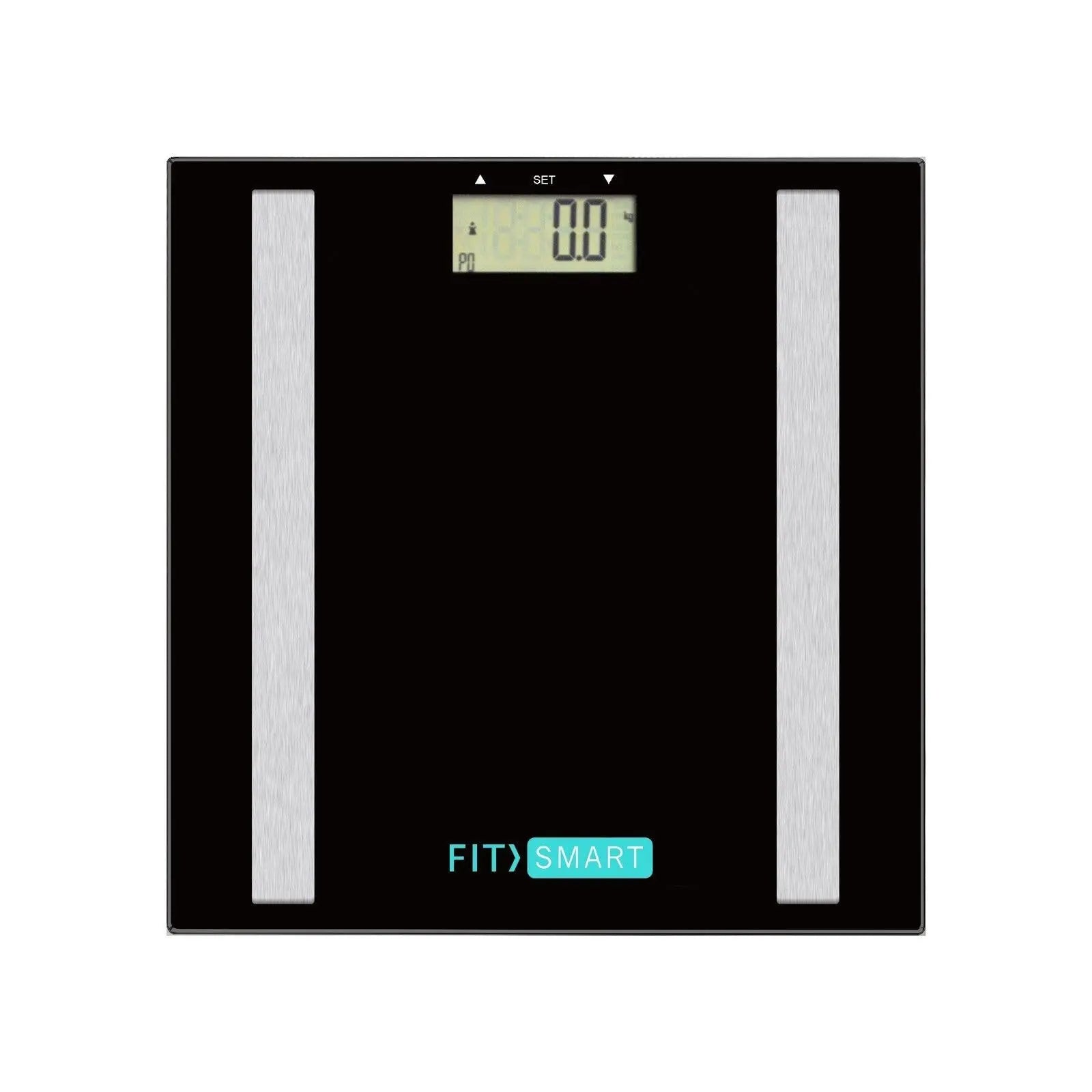 Fit Smart Electronic Body Fat Scale Black 7 in 1 Analyser LCD Glass Tracker Deals499