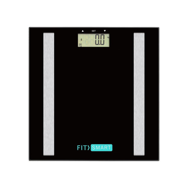 Fit Smart Electronic Body Fat Scale Black 7 in 1 Analyser LCD Glass Tracker Deals499