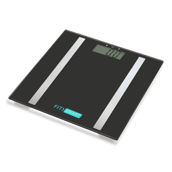 Fit Smart Electronic Body Fat Scale Black 7 in 1 Analyser LCD Glass Tracker Deals499