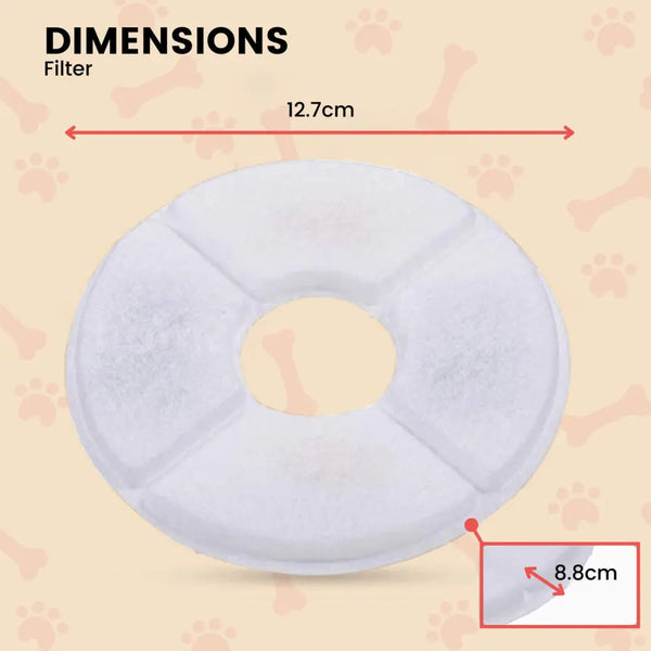 Floofi Pet Water Fountain 2.4 Filter 6Pcs Per Pack FI-WD-111-ZM Deals499