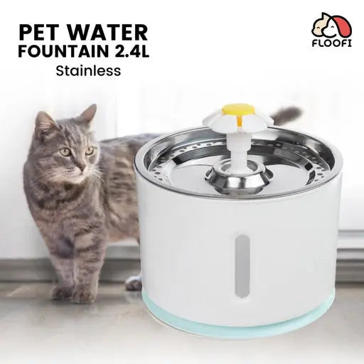 Floofi Pet Water Fountain 2.4L with Stainless Steel Blue FI-WD-112-ZM Deals499