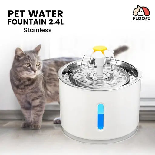 Floofi Pet Water Fountain 2.4L with Stainless Steel FI-WD-107-ZM Deals499