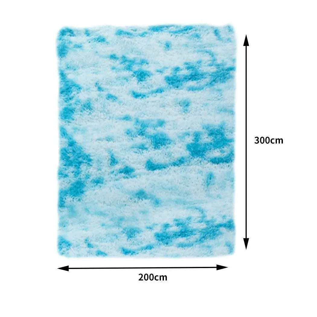Floor Rug Shaggy Rugs Soft Large Carpet Area Tie-dyed Maldives 200x300cm Deals499