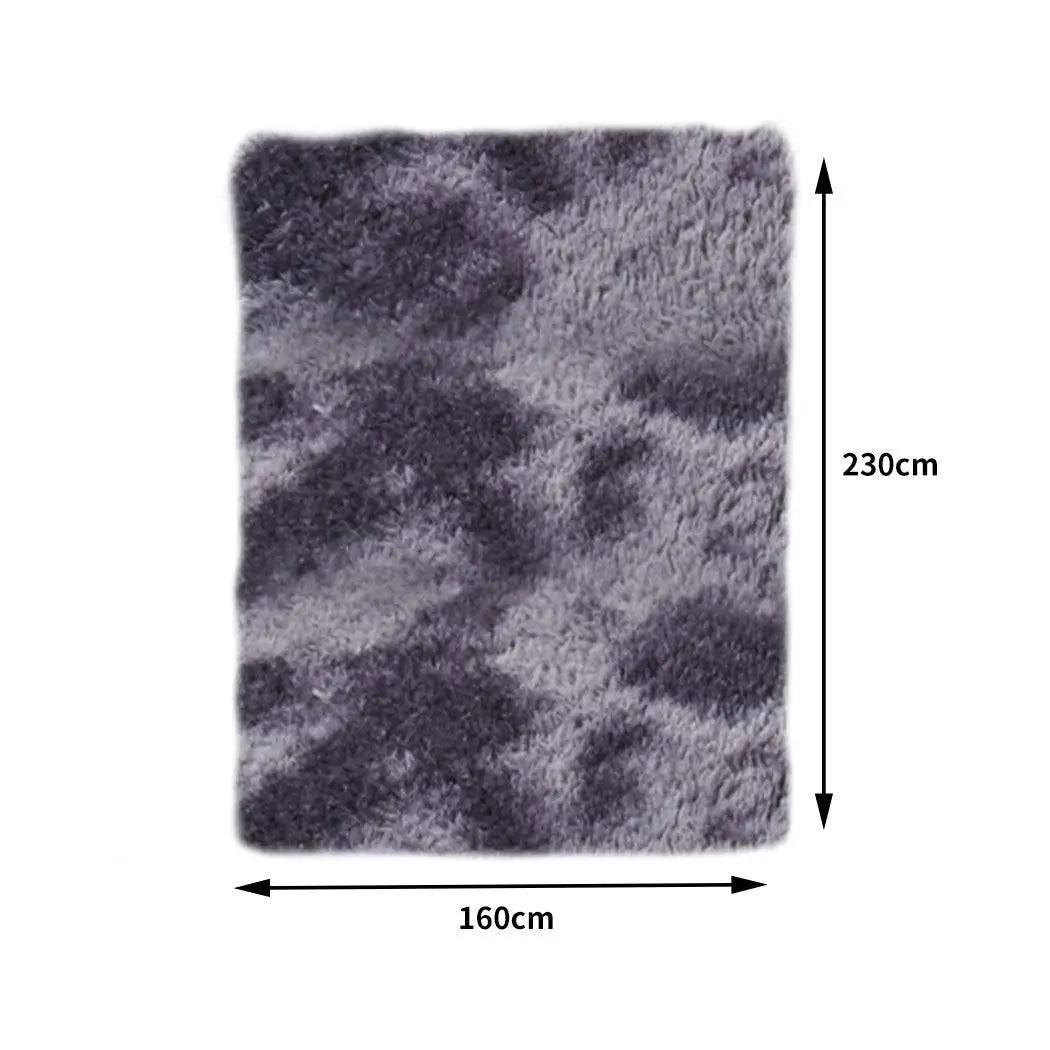 Floor Rug Shaggy Rugs Soft Large Carpet Area Tie-dyed Midnight City 160x230cm Deals499