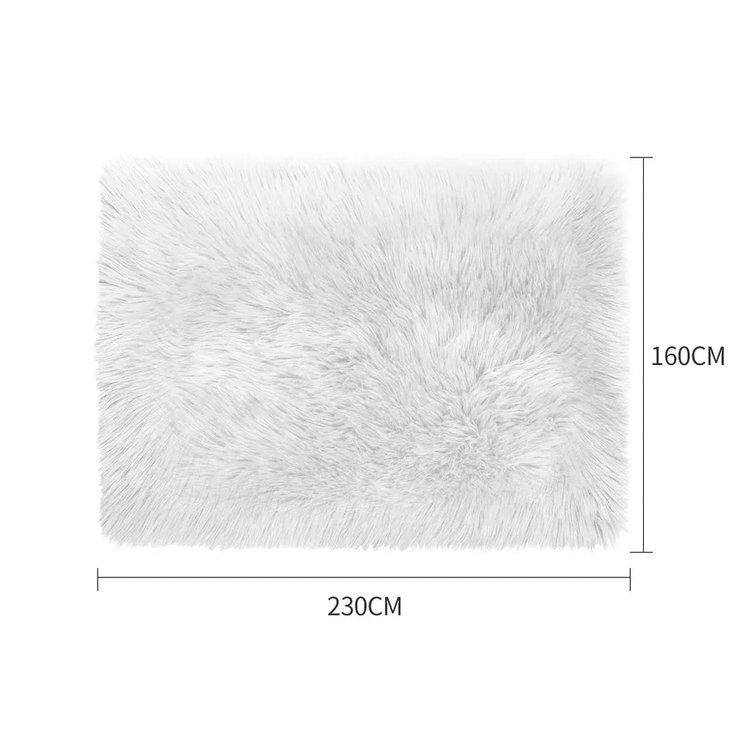 Floor Rugs Sheepskin Shaggy Rug Area Carpet Bedroom Living Room Mat 160X230 White Deals499