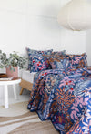 Floral Cotton Quilt Throw Bedspread Block Print Quilt Indian Quilt Comforter Duvet Cover Quilt Gift - Grey Cherry Monkey from Deals499 at Deals499