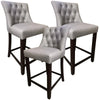 Florence  3pc High Fabric Dining Chair Bar Stool French Provincial Solid Timber Deals499