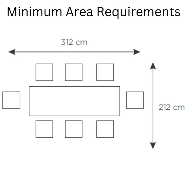 Florence  9pc High Dining Table Set 200cm 8 Fabric Chair French Provincial Deals499