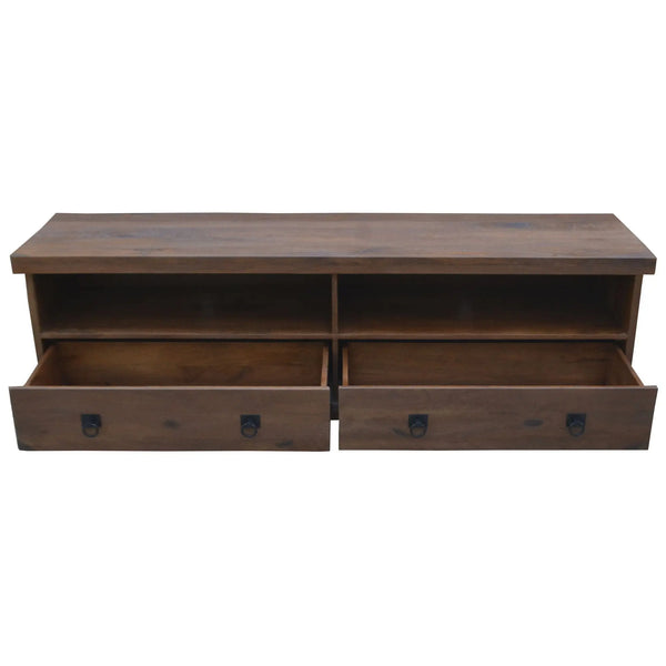 Florence  ETU Entertainment TV Unit 180cm 2 Drawer Solid Mango Timber Wood Deals499