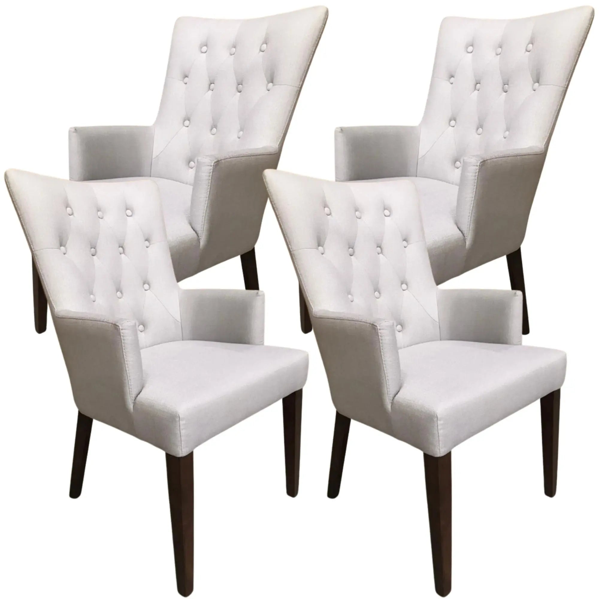 Florence  Set of 4 Carver Fabric Dining Chair French Provincial Solid Timber Deals499