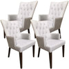 Florence  Set of 4 Carver Fabric Dining Chair French Provincial Solid Timber Deals499