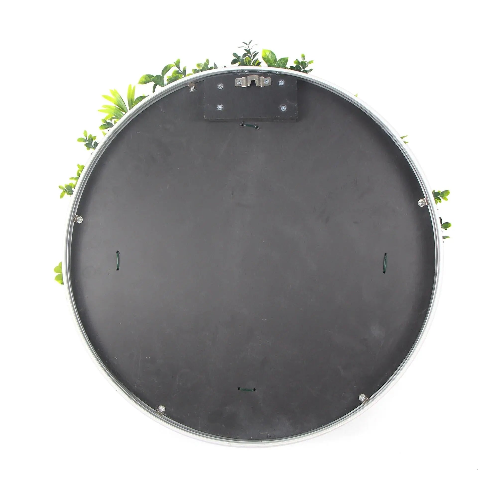 Flowering White Artificial Green Wall Disc UV Resistant 100cm (White Frame) Deals499