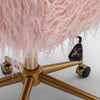 Fluffy Office Chair Faux Fur Modern Swivel Desk Chair for Women And Girls-Pink Deals499
