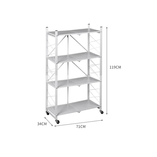 Foldable Shelf Display Storage Rack Bookshelf Bookcase Organiser Kitchen Bedroom Deals499