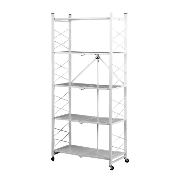 Foldable Storage Shelf Display Rack Bookshelf Bookcase Shelving Metal Organiser Deals499