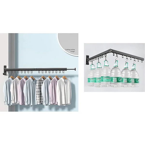Foldable Wall Hanging Clothes Drying Rack Clothes Balcony Retractable Hanger from Deals499 at Deals499