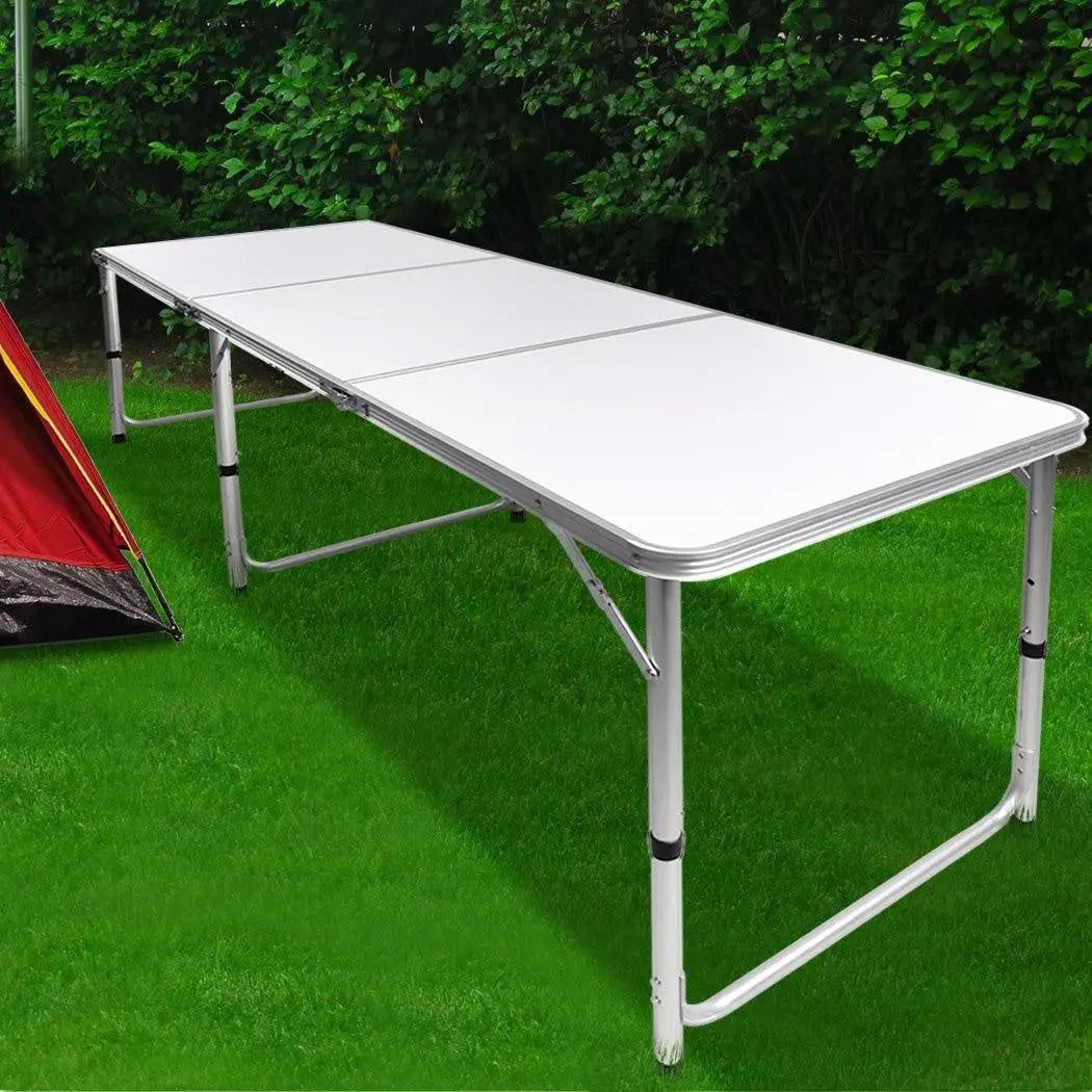 Folding Camping Table Aluminium Portable Picnic Outdoor Foldable Tables 180cm Deals499