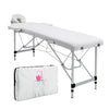 Forever Beauty White Portable Beauty Massage Table Bed Therapy Waxing 2 Fold 55cm Aluminium Deals499