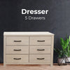 Foxglove Dresser 6 Chest of Drawers Solid Wood Tallboy Storage Cabinet - White Deals499