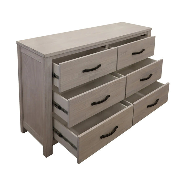 Foxglove Dresser 6 Chest of Drawers Solid Wood Tallboy Storage Cabinet - White Deals499