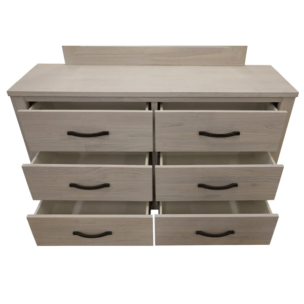 Foxglove Dresser 6 Chest of Drawers Solid Wood Tallboy Storage Cabinet - White Deals499