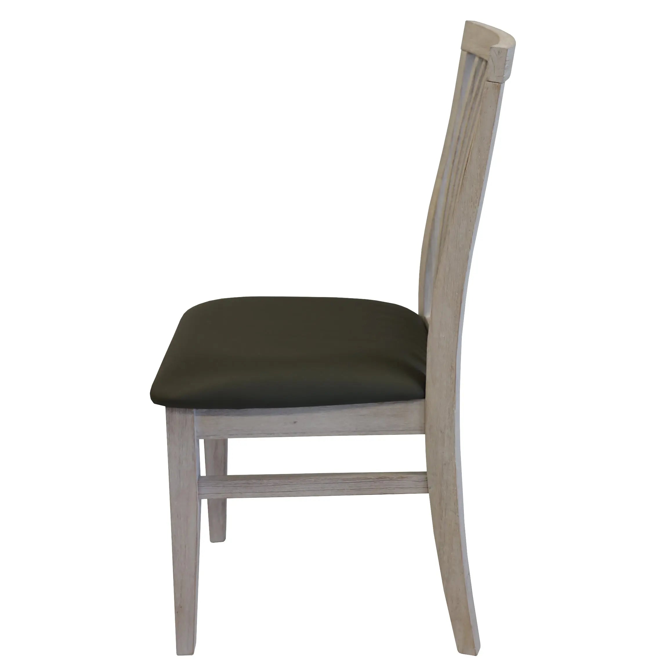 Foxglove PU Seat Dining Chair Set of 2 Solid Ash Wood Dining Furniture - White Deals499