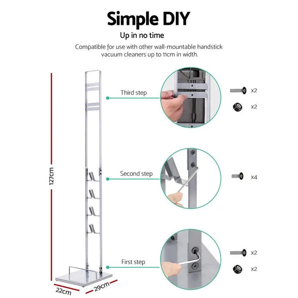 Freestanding Dyson Vacuum Stand Rack Holder Cordless Handheld Cleaner V6 7 8 V10 V11 Silver Deals499
