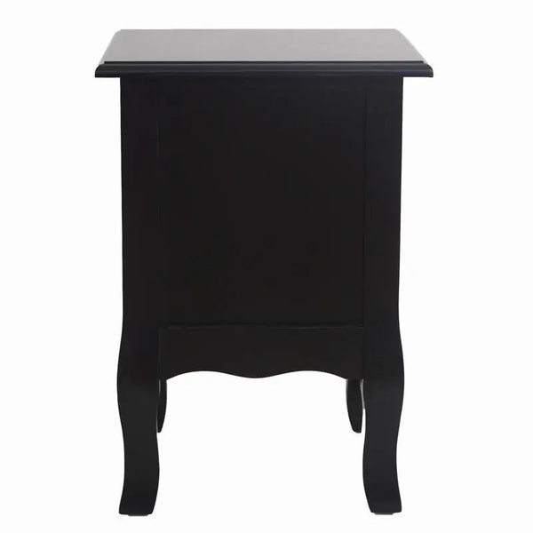 French Bedside Table Nightstand Black Set of 2 Deals499
