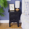 French Bedside Table Nightstand Black Set of 2 Deals499