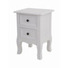 French Bedside Table Nightstand White Set of 2 Deals499