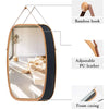 Full Length Bathroom Wall Mount Hanging Bamboo Frame Mirror Adjustable Strap Wall Mirror Home Decor Deals499