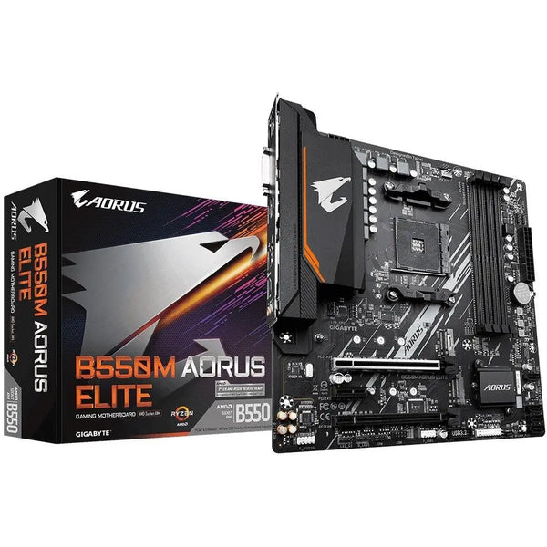 GIGABYTE B550M AORUS ELITE AMD Ryzen M-ATX Motherboard 4xDDR4 4xSATA 2xM.2 LAN RAID HDMI DVI-D 2xPCIEx16 4xUSB3.2 6xUSB2.0 GIGABYTE