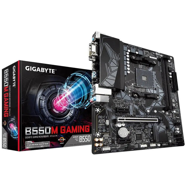 GIGABYTE B550M GAMING AMD Ryzen M-ATX Motherboard 2xDDR4 4xSATA 1xM.2 RAID LAN 1xPCIEx16 HDMI DVI-D 6xUSB3.2 4xUSB2.0 GIGABYTE